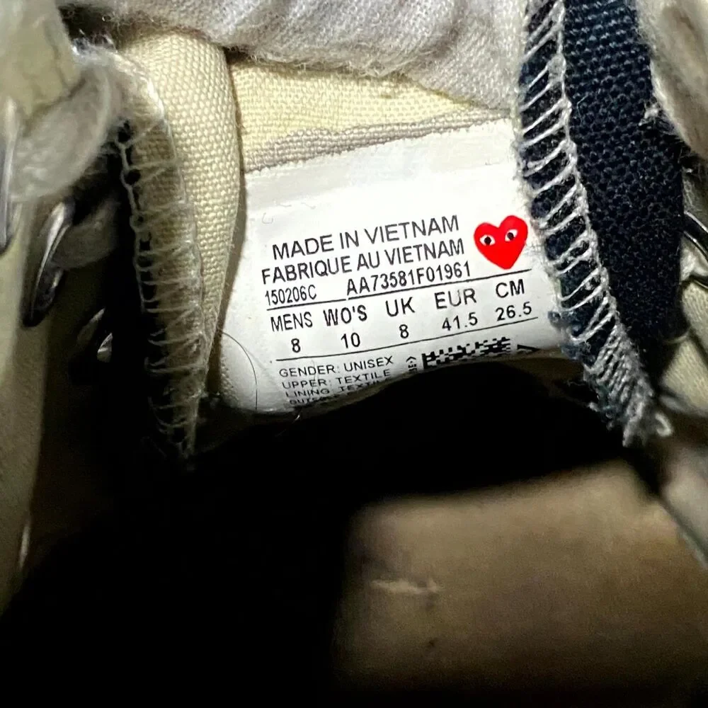 Comme des Garçons Play x Converse Chuck 70 150206C Athletic Shoes Unisex M8/W10